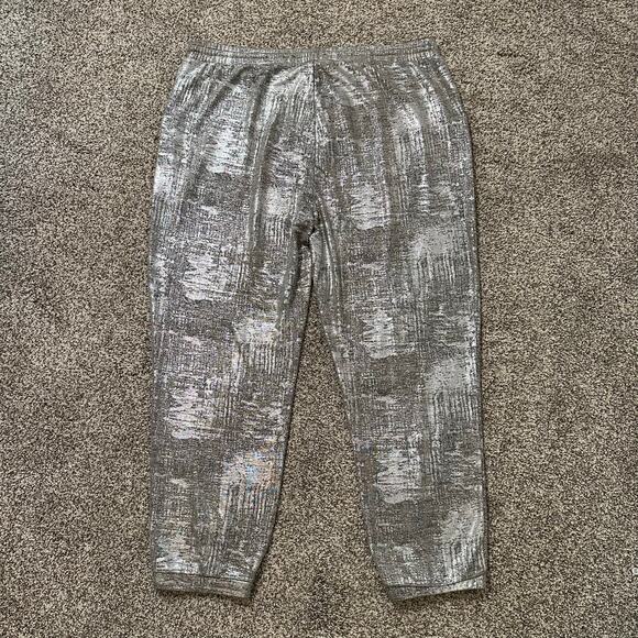 Anthropologie silver metallic jogger pants size XL - Picture 4 of 11